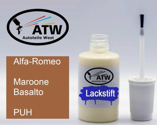 Alfa-Romeo, Maroone Basalto, PUH: 20ml Lackstift, von ATW Autoteile West.